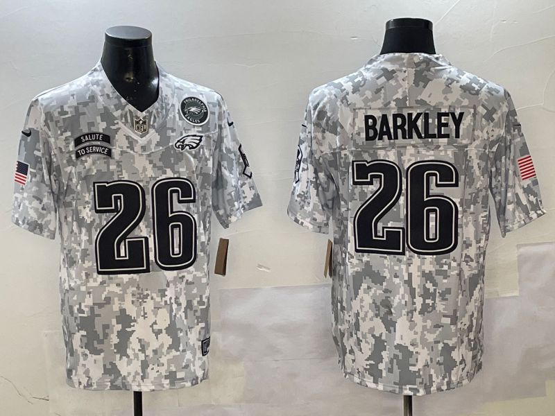 Men Philadelphia Eagles #26 Barkley Camo Nike 2025 Salute to Service Limited NFL Jersey style 3->philadelphia eagles->NFL Jersey